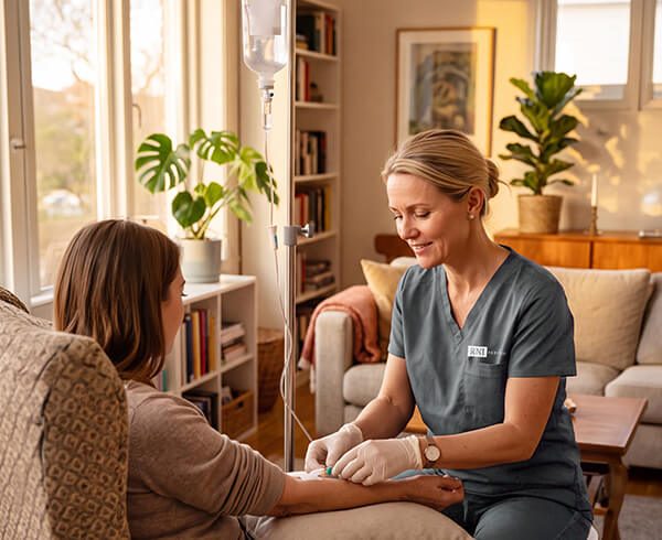 Nurse Gives Hi-Five to Patient